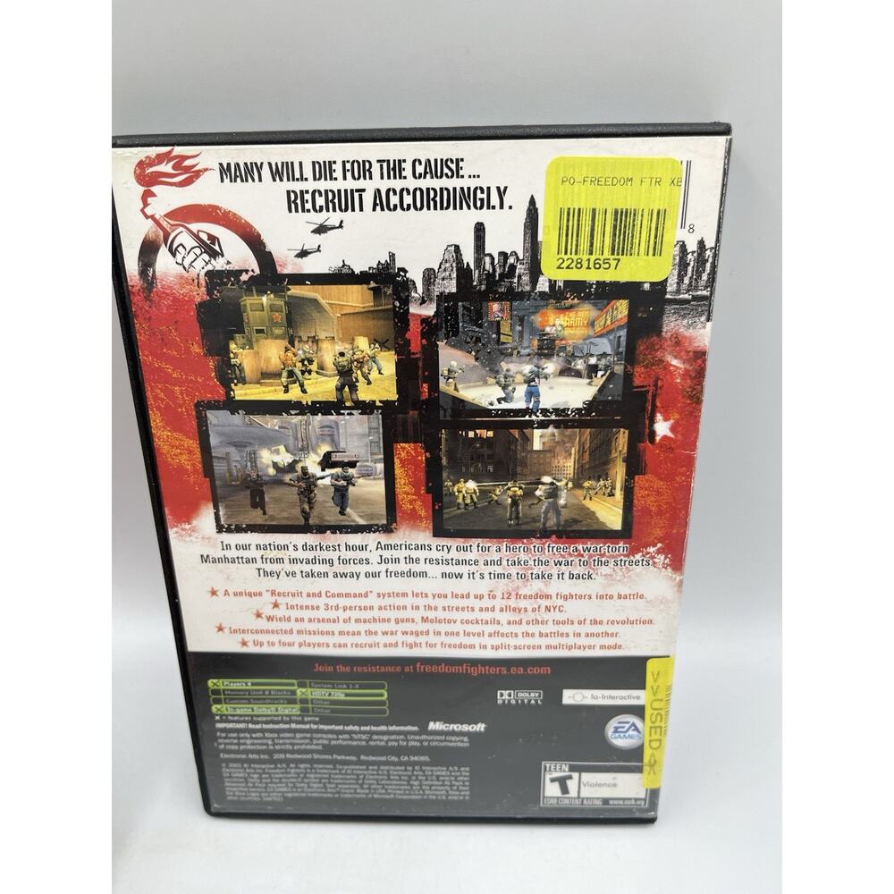 Freedom Fighters Microsoft Xbox, 2003 w/manual Complete - Picture 2 of 5